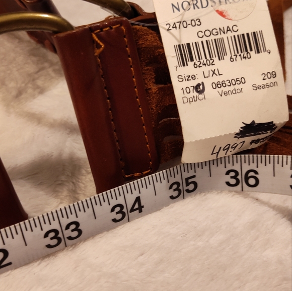 NWT! NORDSTROM COGNAC BELT Sz L/XL - Picture 8 of 13